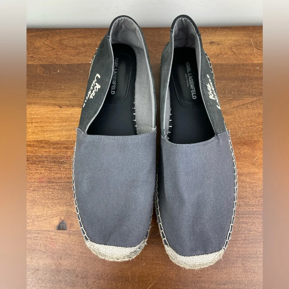 Karl Lagerfeld Espadrilles Casual Loafers Gray Comfort Shoes Women’s Size 11.5.